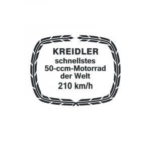Sticker Kreidler 210KM/H Zwart
