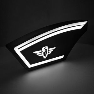 Lamp Zundapp 517 Zijkap LED Zwart/Wit