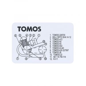 Model Identificatiesticker Tomos A52