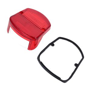Achterlichtglas Varkenssnuit Rood met Rubber