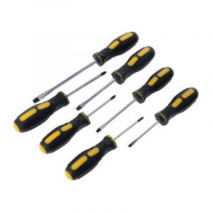 Schroevendraaierset 7 Delig Zwart/Geel