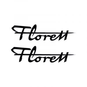 Florett Stickerset Zwart/Wit 120X30MM 2 Delig