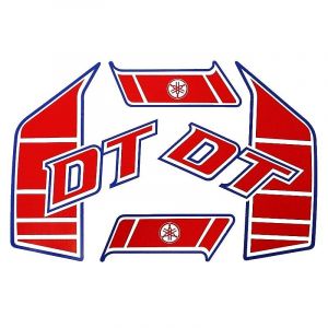 Tankstickerset Yamaha DT Remake Rood/Blauw