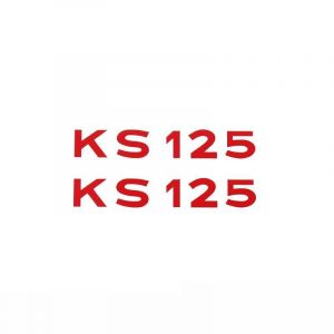 Stickerset Tekst Zundapp KS125 Rood