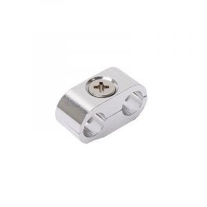Kabelconnector Zilver - 2 Kabels 8MM
