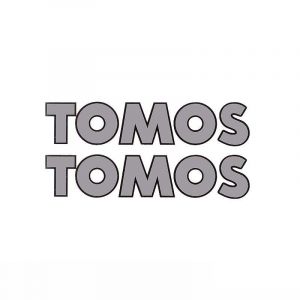 Stickerset Tomos Woord Grijs / Zwart 150X31MM