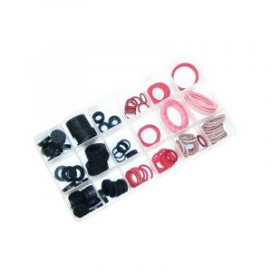 Assortimentset Fiberringen + Afdichtrubbers - 141 Delig