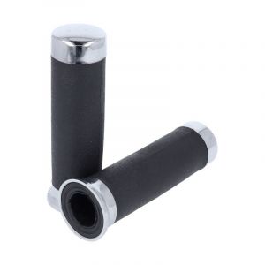 Handvatset Lederlook Zwart/Chroom