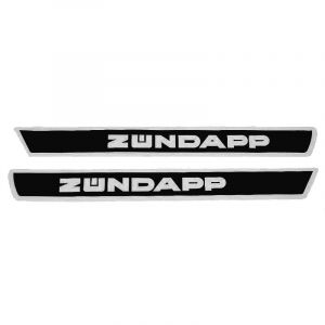 Tankstickerset Zundapp Wit omlijnd - 42.5CM