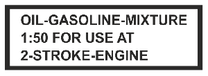 Sticker tank mengsmering Klein Transparant Engels