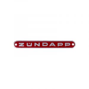 Embleem Zundapp Aluminium Rood