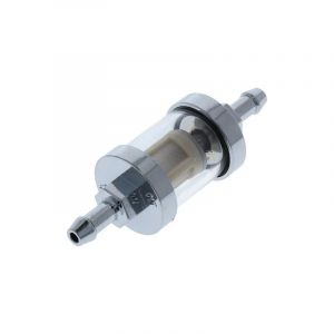 Benzinefilter Chroom Transparant Groot Model