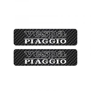 Tankstickers Vespa Piaggio Carbon/Wit