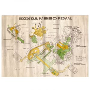 Poster "Honda MB5 Pedaal" Herdruk
