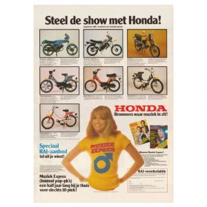 Poster Honda Muziek Expres Herdruk
