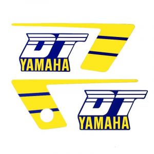 Stickerset Yamaha DT50MX Geel/Blauw