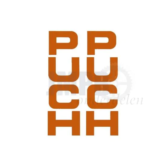 Stickerset Voorvork Puch Maxi Oranje 26X94MM