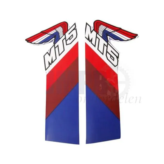 Stickerset Tank Honda MT5 1987 Zwart/Blauw/Wit