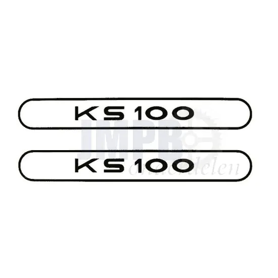 Stickerset Tank Zundapp KS100 Zwart