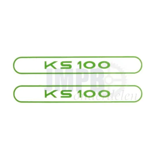 Stickerset Tank Zundapp KS100 Groen