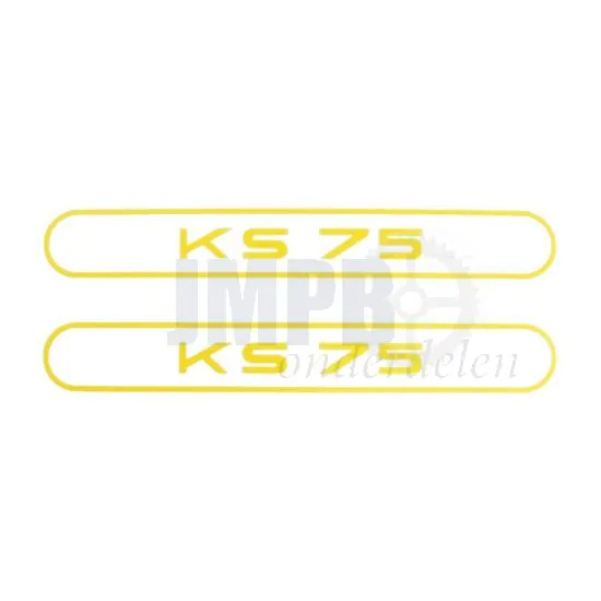 Stickerset Tank Zundapp KS75 Geel
