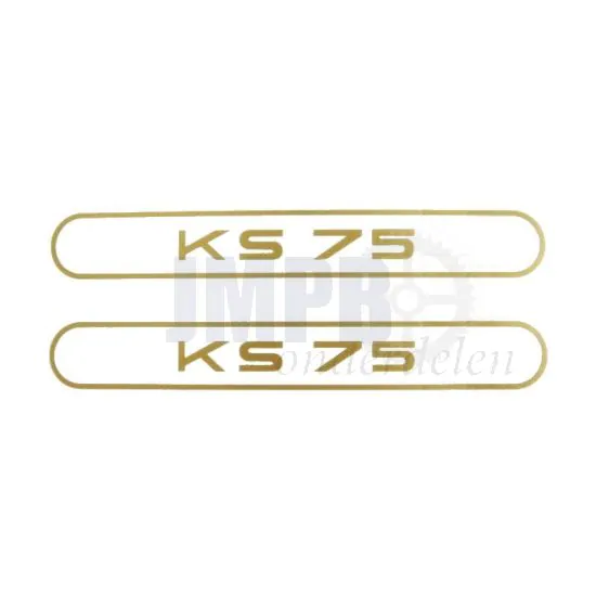 Stickerset Tank Zundapp KS75 Goud