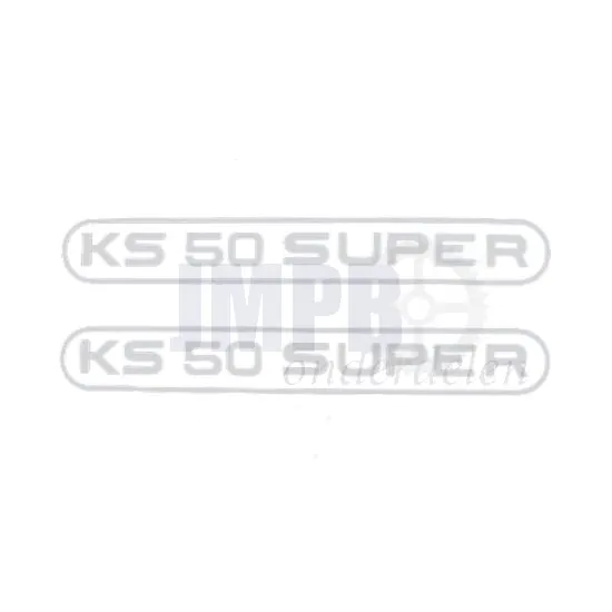 Stickerset Tank Zundapp KS50 Super Wit
