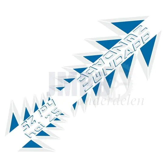 Stickerset 4-Delig Zundapp HAI25 Blauw/Wit