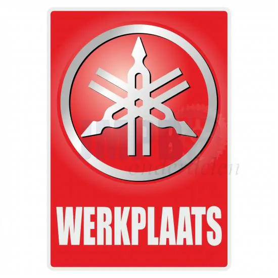 Werkplaatssticker Yamaha Nederlands