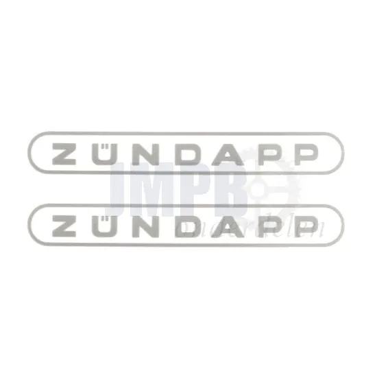 Stickerset Tank Zundapp Woord Zilver