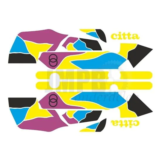 Stickerset Gilera Citta Funny Geel