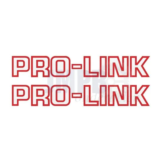 Stickerset Pro-Link Rood Op Transparant 26CM