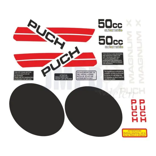Stickerset Puch Magnum X Geel