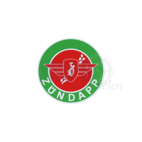 Sticker Zundapp Logo Groen Rond 100MM