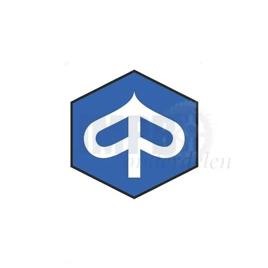 Sticker Piaggio Logo Zeskant 100MM 