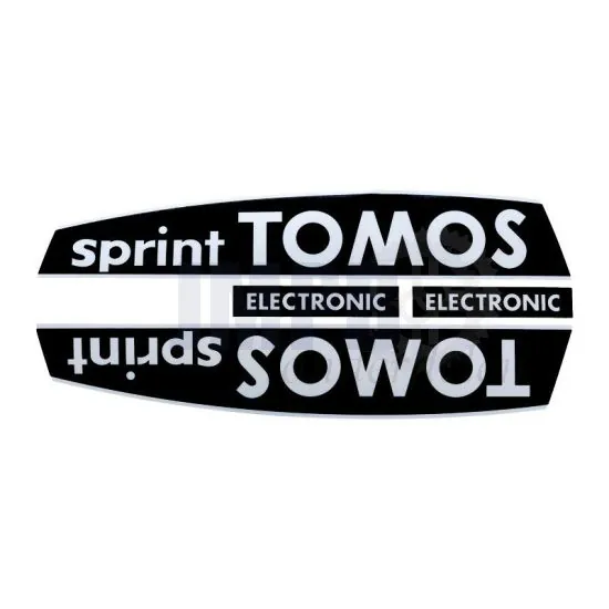 Stickerset Tomos Sprint Electronic Zwart/Wit