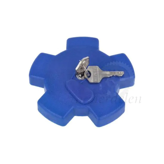 Tankdop Ster met Slot Blauw
