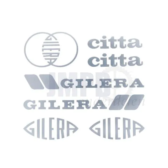 Stickerset Gilera Citta Chrome 7-Delig