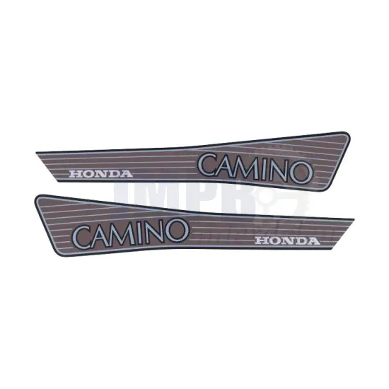 Stickerset Tank Honda Camino Bruin/Grijs