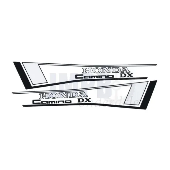 Stickerset Tank Honda Camino DX Zwart/Wit