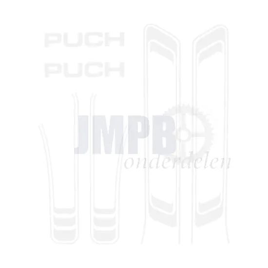 Stickerset Puch Maxi Lijnen Wit A-Kwaliteit