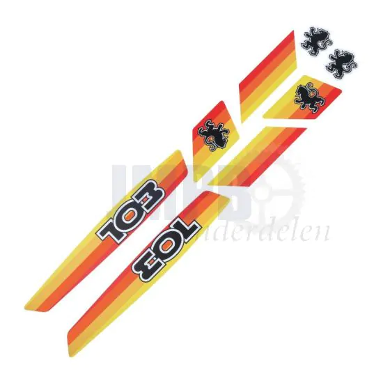 Stickerset Peugeot 103 Rood
