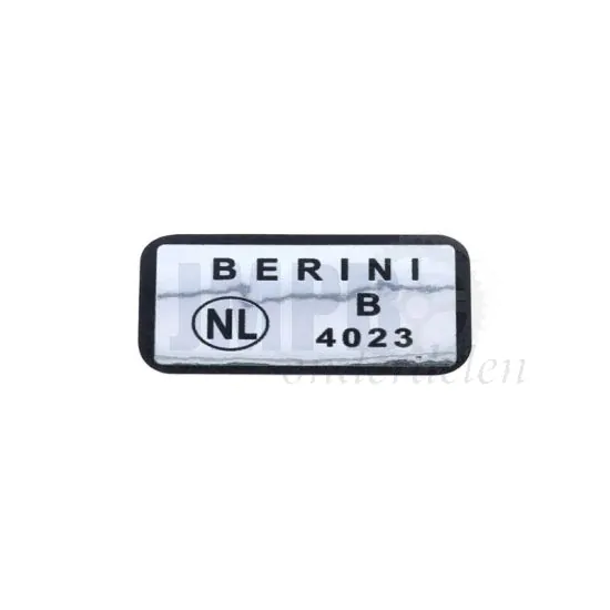 Goedkeuringsstickers Berini Chroom