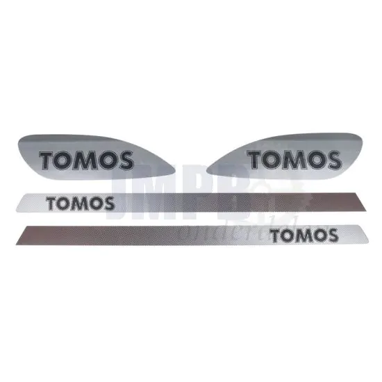 Stickerset Tomos S1 Zilver/Zwart/Bruin