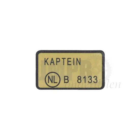 Goedkeuringssticker Kaptein Mobylette B8133
