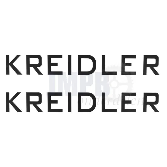 Stickerset Kreidler Woord Zwart Oud Model