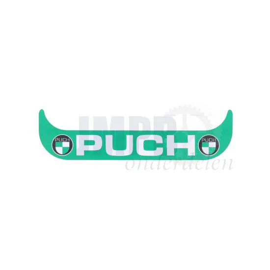Sticker Plaathouder Smal Puch Logo Groen