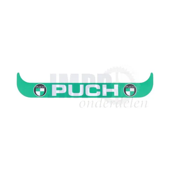 Sticker Plaathouder Breed Puch Logo Groen