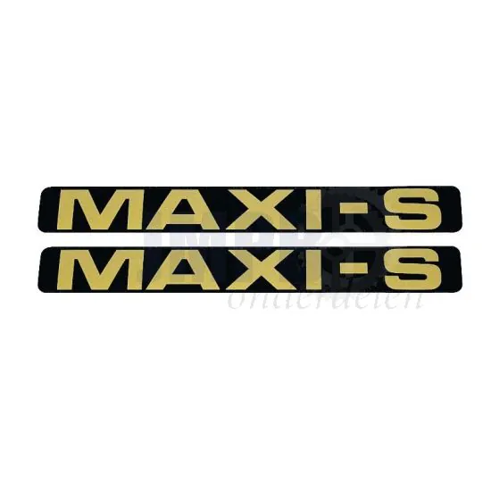 Stickerset Maxi-S Zwart/Goud 172X23MM