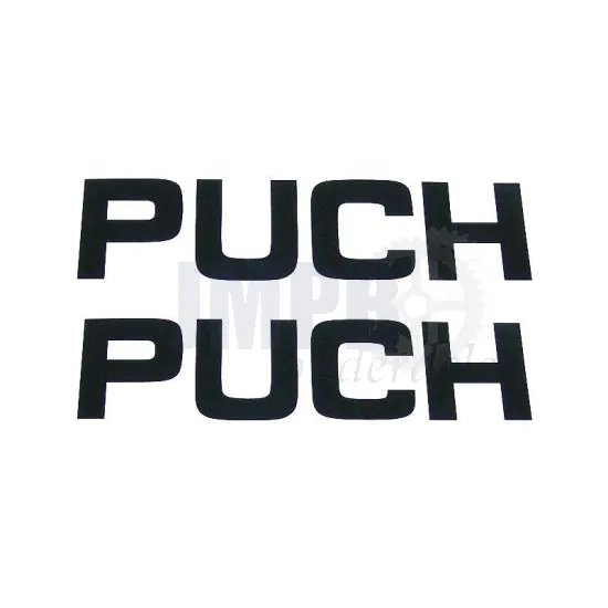 Stickerset Puch Zwart 120X35MM